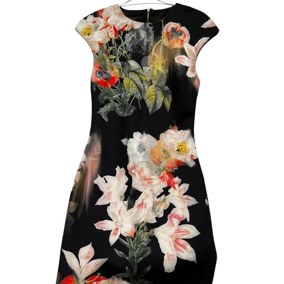 Ted Baker Opulent Bloom Body Con Sleeveless Dress EUC - Picture 2 of 15